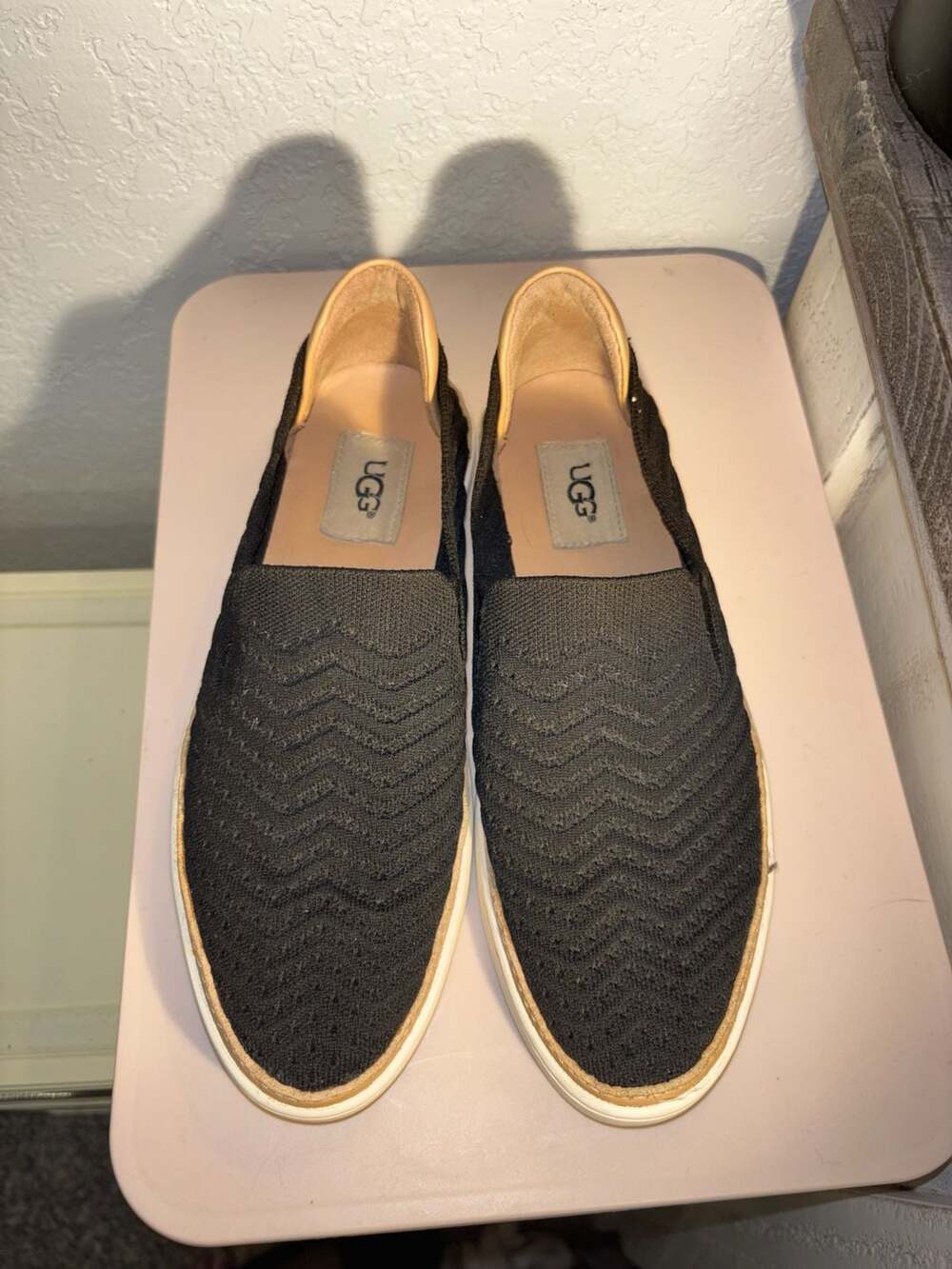 O2: Sammy Chevron black comfy stylish fun daily slip on 8 - Picture 3 of 6